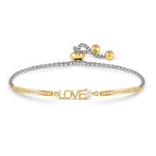 Load image into Gallery viewer, MILLELUCI LOVE BRACELET WITH CZ 028024/001 GOLD LOVE WITH CZ