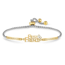 Load image into Gallery viewer, MILLELUCI FAMILY BRACELET WITH CZ 028027/006 GOLD BEST FRIENDS WITH CZ