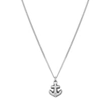 Load image into Gallery viewer, STRONG DIAMOND GEOMETRIC NECKLACE 028343/028 SMALL STAINLESS STEEL ANCHOR & WHITE DIAMOND