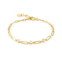 Load image into Gallery viewer, CHAINS OF STYLE BRACELET GOLD PVD CZ 029400/012