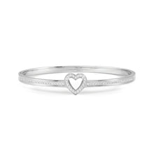 Load image into Gallery viewer, PRETTY BANGLES 029501/02/004 STAINLESS STEEL HEART WITH CZ