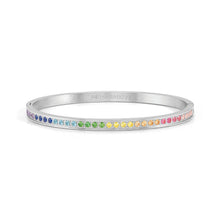 Load image into Gallery viewer, PRETTY BANGLES 029505/06/005 STAINLESS STEEL WITH RAINBOW CZ
