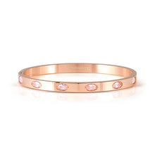 Load image into Gallery viewer, PRETTY BANGLES 029516/7/8/044 ROSE GOLD WITH PINK CZ