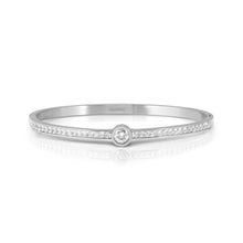 Load image into Gallery viewer, PRETTY BANGLES 029519/20/21/001 STAINLESS STEEL WITH WHITE CZ