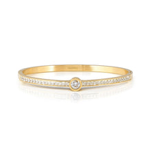 Load image into Gallery viewer, PRETTY BANGLES 029519/20/21/020 GOLD WITH WHITE CZ