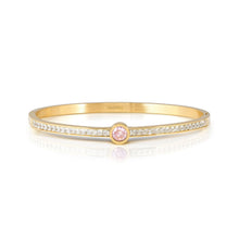 Load image into Gallery viewer, PRETTY BANGLES 029519/20/21/021 GOLD WITH WHITE & PINK CZ