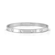 Load image into Gallery viewer, PRETTY BANGLES SATINSHINE 029528/001 SILVER WITH WHITE CZ