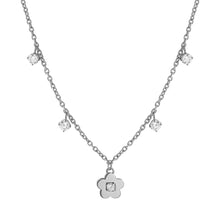 Load image into Gallery viewer, MYSOPHIE NECKLACE 029901/059 FLOWER & CZ PENDANTS
