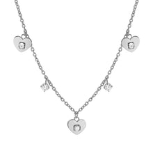 Load image into Gallery viewer, MYSOPHIE NECKLACE 029902/022 HEARTS & CZ PENDANTS