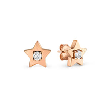 Load image into Gallery viewer, MYSOPHIE EARRINGS 029907/023 ROSE GOLD STAR CZ STUDS