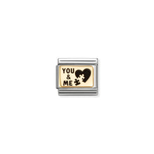 Load image into Gallery viewer, COMPOSABLE CLASSIC LINK 030166/71 YOU & ME PUZZLE IN 18K GOLD AND ENAMEL