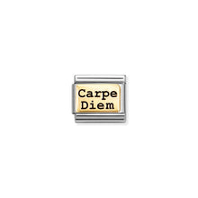 Load image into Gallery viewer, COMPOSABLE CLASSIC LINK 030166/73 CARPE DIEM IN 18K GOLD AND ENAMEL
