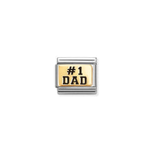 Load image into Gallery viewer, COMPOSABLE CLASSIC LINK 030166/39 #1 DAD IN 18K GOLD AND ENAMEL