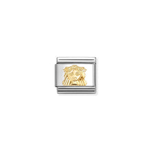 Load image into Gallery viewer, COMPOSABLE CLASSIC LINK 030167/06 VIRGO WITH ETCHED DETAIL IN 18K GOLD