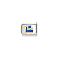 Load image into Gallery viewer, COMPOSABLE CLASSIC LINK 030285/86 BACKPACK IN 18K GOLD & BLUE ENAMEL