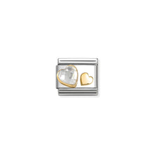 Load image into Gallery viewer, COMPOSABLE CLASSIC LINK 030613/08 WHITE CZ HEART IN 18K GOLD