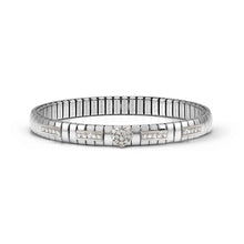 Load image into Gallery viewer, EXTENSION BRACELET 048114/005 STAINLESS STEEL & WHITE CZ HEART