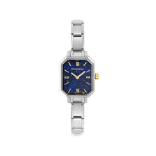 Load image into Gallery viewer, WATCH PARIS 076037/042 STAINLESS STEEL RECTANGLE & BLUE MARBLED DIAL