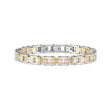 Load image into Gallery viewer, VIRTUS CODE BRACELET 1330101/031 WIDE SATIN STAINLESS STEEL & GOLD