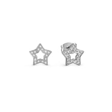 Load image into Gallery viewer, SOFFIO D'AMORE EARRINGS 134002/023 STAR WITH CZ
