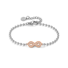 Load image into Gallery viewer, SOFFIO D'AMORE BRACELET 134003/024 ROSE GOLD INFINITY WITH CZ