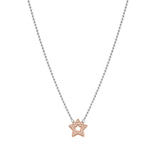 Load image into Gallery viewer, SOFFIO D'AMORE NECKLACE 134004/023 ROSE GOLD CZ STAR PENDANT