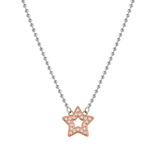 Load image into Gallery viewer, SOFFIO D'AMORE NECKLACE 134004/023 ROSE GOLD CZ STAR PENDANT