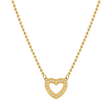 Load image into Gallery viewer, SOFFIO D'AMORE NECKLACE 134007/022 GOLD CZ HEART PENDANT