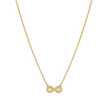 Load image into Gallery viewer, SOFFIO D'AMORE NECKLACE 134007/024 GOLD CZ INFINITY PENDANT