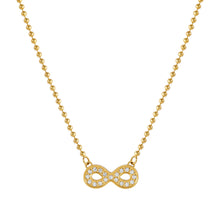 Load image into Gallery viewer, SOFFIO D'AMORE NECKLACE 134007/024 GOLD CZ INFINITY PENDANT