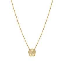 Load image into Gallery viewer, SOFFIO D'AMORE NECKLACE 134007/059 GOLD CZ FLOWER PENDANT
