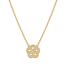 Load image into Gallery viewer, SOFFIO D'AMORE NECKLACE 134007/059 GOLD CZ FLOWER PENDANT