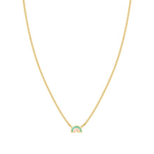 Load image into Gallery viewer, FAIRYICONS GOLD NECKLACE 134108/044 RAINBOW WITH ENAMEL