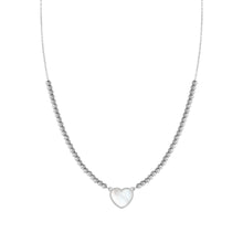 Load image into Gallery viewer, EMOSFERE STAINLESS STEEL NECKLACE 134205/036 HEART WITH M-O-P