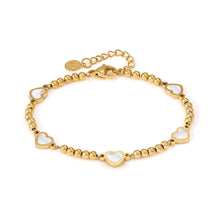 Load image into Gallery viewer, EMOSFERE GOLD BRACELET 134213/036 MULTI HEARTS WITH M-O-P