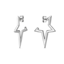 Load image into Gallery viewer, ECCLETTICA EARRING 134322/001 STAINLESS STEEL STAR HOOP