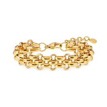 Load image into Gallery viewer, WEAR & STYLE BRACELET 134500/012 GOLDEN CURVED LINK CHAIN