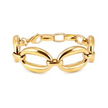 Load image into Gallery viewer, WEAR & STYLE BRACELET 134503/012 GOLDEN CURVED OVAL CHAIN