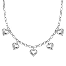Load image into Gallery viewer, WEAR & STYLE NECKLACE 134510/004 S/STEEL HEART PENDANTS