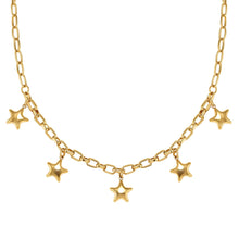 Load image into Gallery viewer, WEAR & STYLE NECKLACE 134510/009 GOLDEN STAR PENDANTS