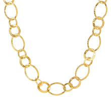 Load image into Gallery viewer, WEAR & STYLE NECKLACE 134512/012 GOLDEN HAMMERED LINK CHAIN