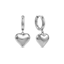 Load image into Gallery viewer, WEAR & STYLE EARRINGS 134514/004 S/STEEL HEART PENDANTS