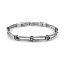 Load image into Gallery viewer, #SEALOVER BRACELET 135002/001 STAINLESS STEEL WITH SCREW & WHITE CZ