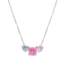 Load image into Gallery viewer, COLOUR WAVE NECKLACE 149821/005 STERLING SILVER & COLOURED CZ