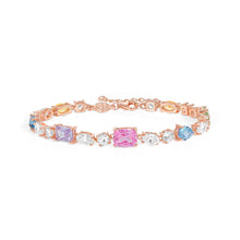 Load image into Gallery viewer, COLOUR WAVE BRACELET 149825/011 ROSE GOLD & COLOURED CZ