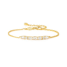 Load image into Gallery viewer, COLOUR WAVE BRACELET 149852/020 GOLD WHITE CZ