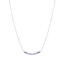 Load image into Gallery viewer, COLOUR WAVE NECKLACE 149857/061 STERLING SILVER SOFT LAVENDER CZ