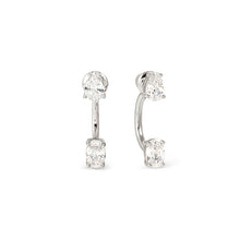 Load image into Gallery viewer, COLOUR WAVE AURORA EARRINGS 149860/031 STERLING SILVER WHITE CZ