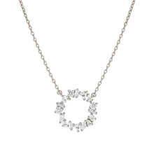 Load image into Gallery viewer, COLOUR WAVE MINI NECKLACE 149884/031 STERLING SILVER WHITE CZ