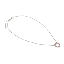 Load image into Gallery viewer, COLOUR WAVE MINI NECKLACE 149884/061 STERLING SILVER MULTICOLOUR CZ